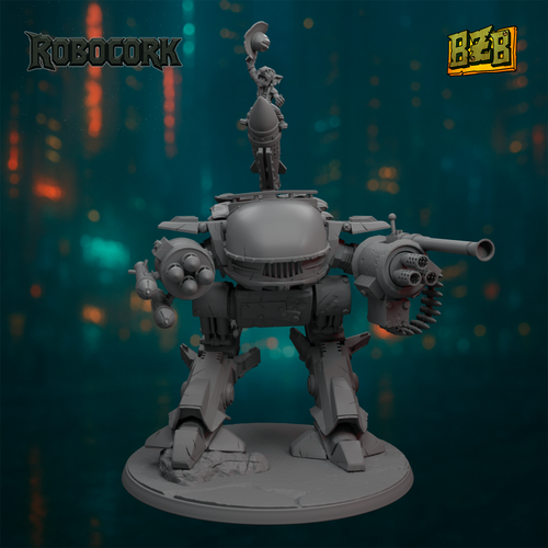robocork orkowy mech figurka 3d