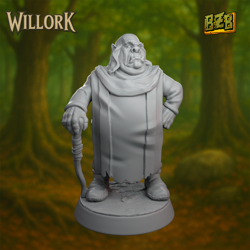 Buglekork figurka 3D orka w skali 32 mm, wydruk z żywicy, niepomalowana